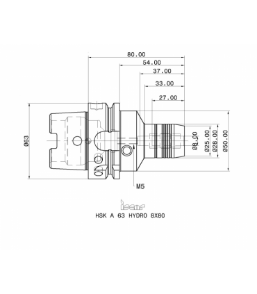 HSK A63 HYDRO 8X80