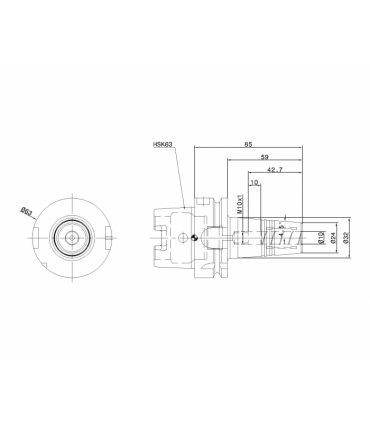 HSK A63 HYDRO 10X85 SF