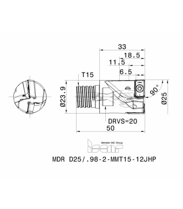 MDR D25/.98-2-MMT15-12JHP