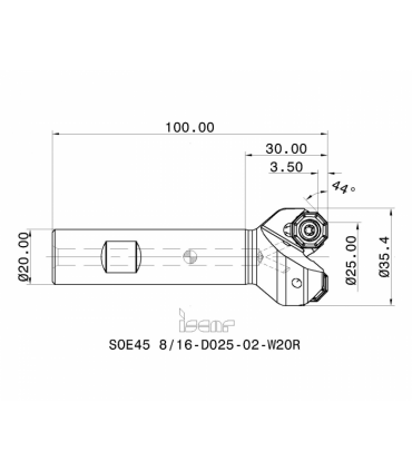 SOE45 8/16-D025-02-W20R