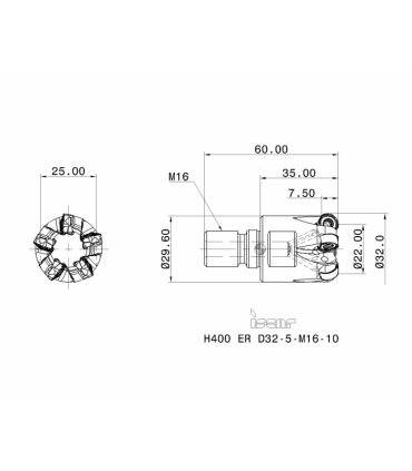 H400 ER D32-5-M16-10