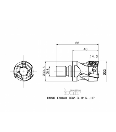 HM90 E90AD D32-3-M16-JHP