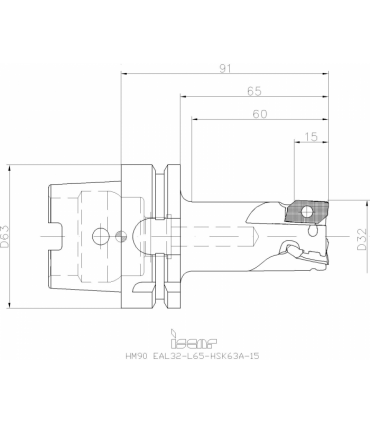 HM90 EAL32-L65-HSK63A-15