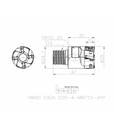 HM90 E90A D25-4-MMT15-JHP