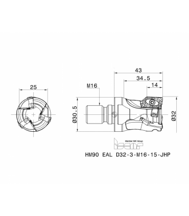 HM90 EAL D32-3-M16-15-JHP