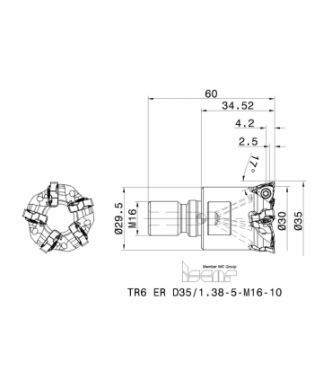 TR6 ER D35/1.38-5-M16-10