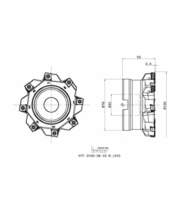 HTF D100-08-32-R-LN10