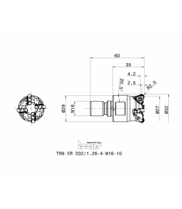 TR6 ER D32/1.26-4-M16-10