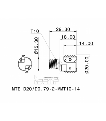 MTE D20/D0.79-2-MMT10-14