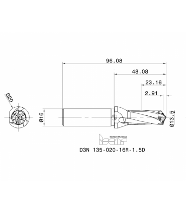D3N 135-020-16R-1.5D