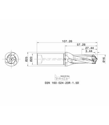D3N 160-024-20R-1.5D