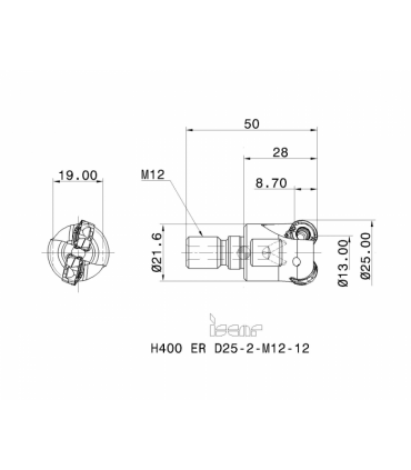 H400 ER D25-2-M12-12