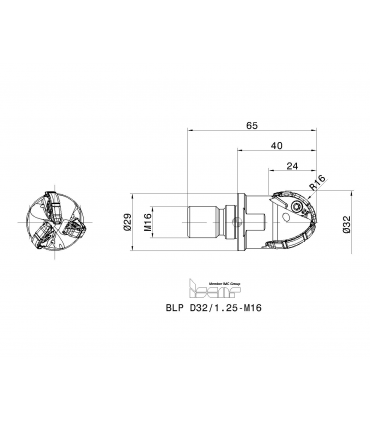 BLP D32/1.25-M16