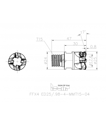 FFX4 ED25/.98-4-MMT15-04