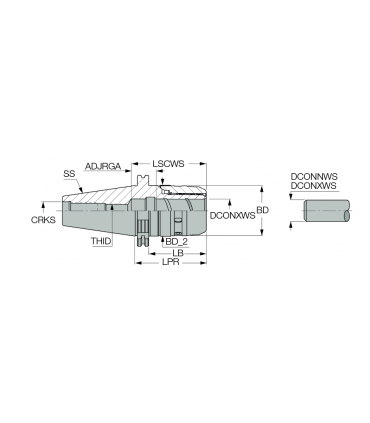 DIN69871 40 MAXIN 32X106