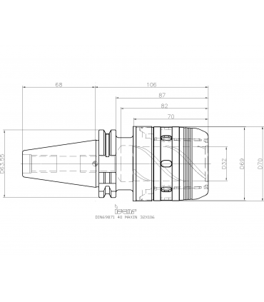 DIN69871 40 MAXIN 32X106
