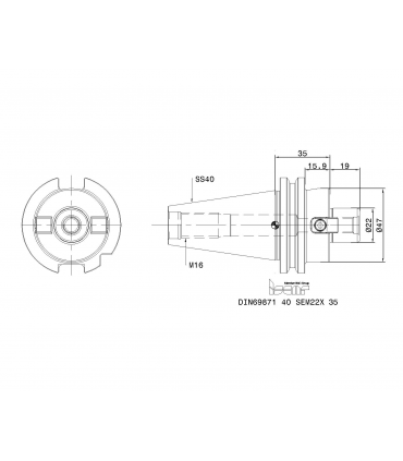 DIN69871 40 SEM22X 35