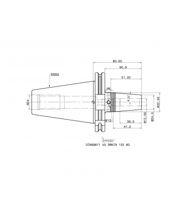 DIN69871 50 SRKIN 12X 80