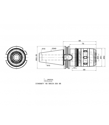DIN69871 40 MAXIN 20X 95