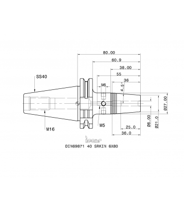 DIN69871 40 SRKIN 6X80