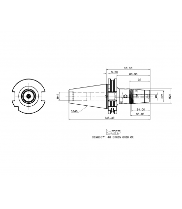 DIN69871 40 SRKIN 6X80 CX