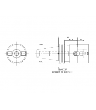 DIN69871 40 SEM27X 60