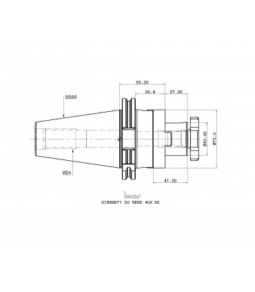 DIN69871 50 SEMC 40X 55