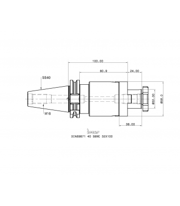 DIN69871 40 SEMC 32X100