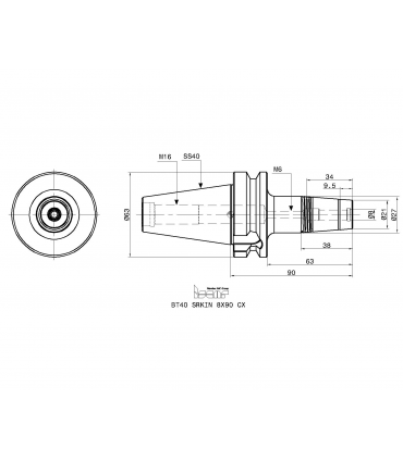 BT40 SRKIN 8X90 CX