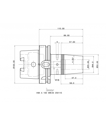 HSK A100 SRKIN25X115