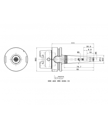 HSK A63 SRK 6X85 CX