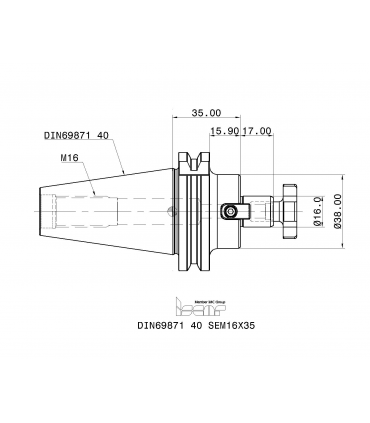 DIN69871 40 SEM16X35