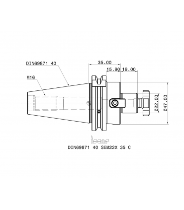 DIN69871 40 SEM22X 35 C