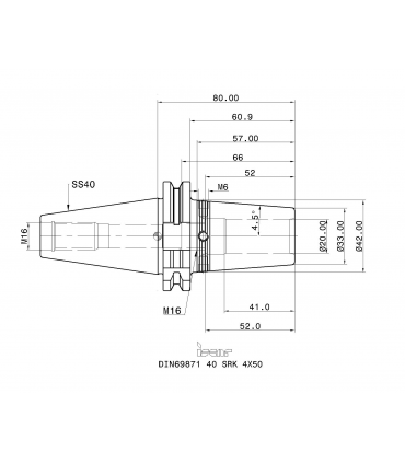 DIN69871 40 SRKIN 20X80