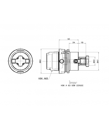 HSK A63 SEM22X50C