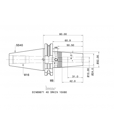 DIN69871 40 SRKIN 10X80