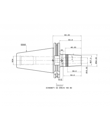 DIN69871 50 SRKIN 16X 80