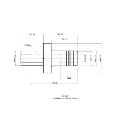 DIN69880 40 HYDRO 20X95