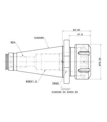 DIN2080 50 ER50X 63