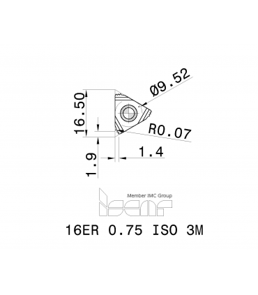 16ER 0.75 ISO 3M   IC908