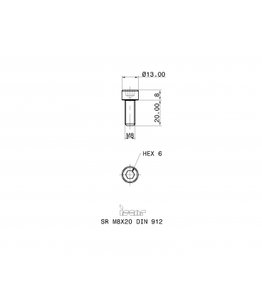 SR M8X20DIN912
