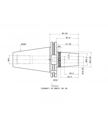 DIN69871 50 SRKIN 18X 80