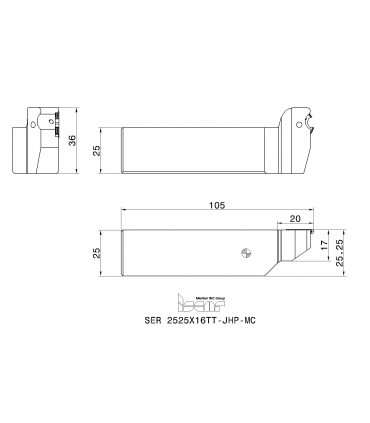 SER 2525X16TT-JHP-MC