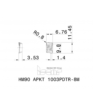 HM90 APKT 1003PDTR-8M IC910