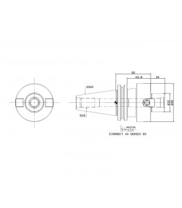 DIN69871 40 SEM32X 60
