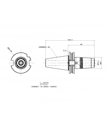 DIN69871 40 SRKIN 14X80CX