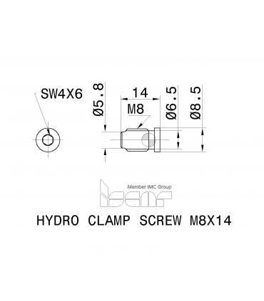 HYDRO CLAMP SCREW M8X14