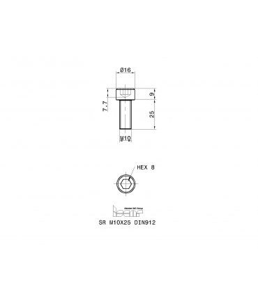 SR M10X25 DIN912