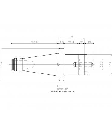 DIN2080 40 SEMC 22X 52