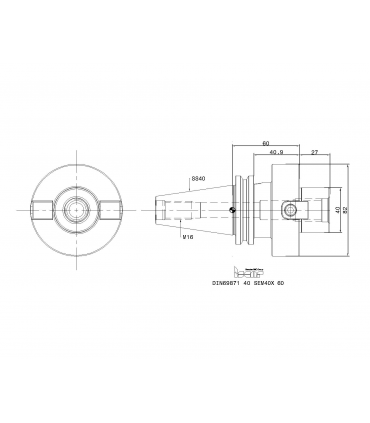 DIN69871 40 SEM40X 60